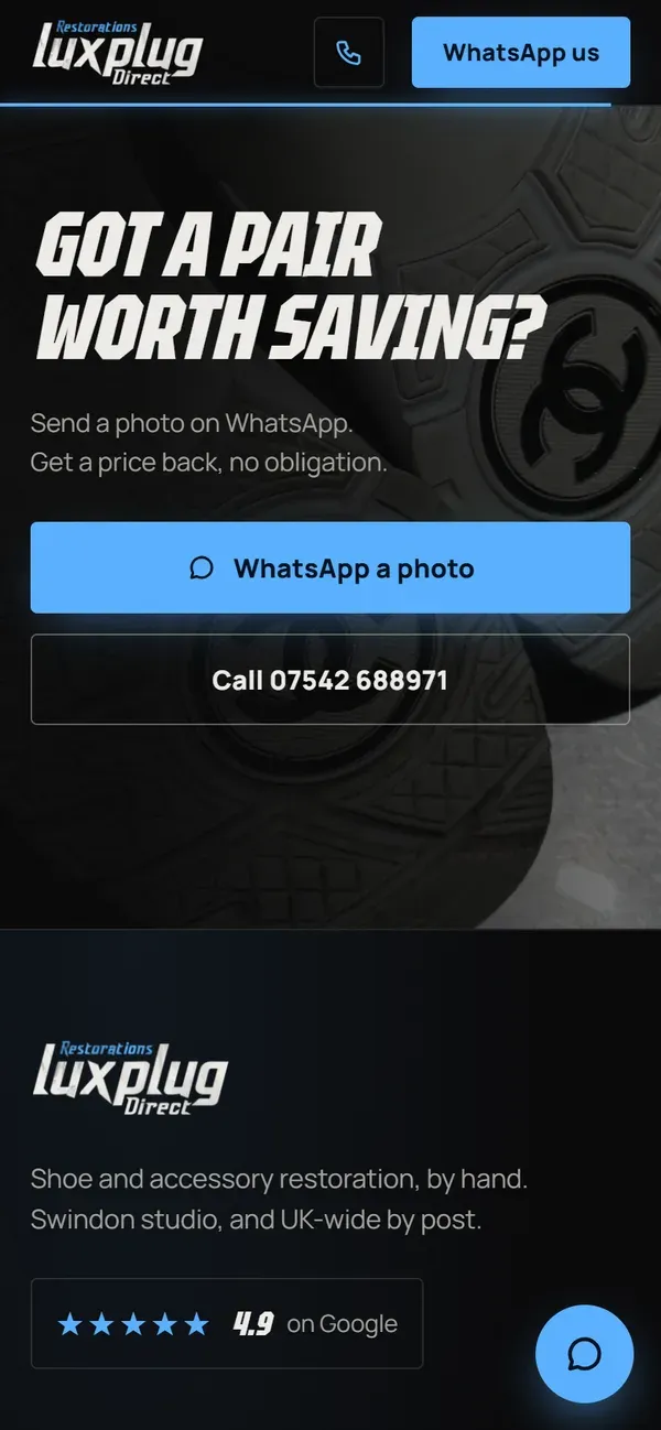 LuxPlugDirect Restorations's website on a phone: what their customers say