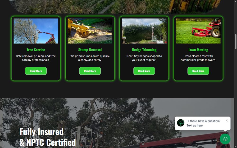 The old Luke and Dan's services section